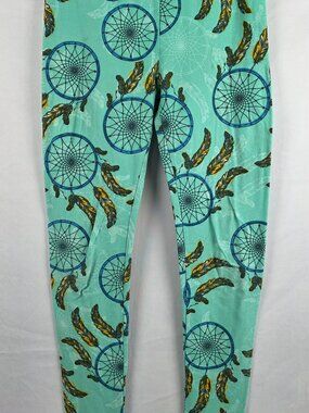 LuLaRoe Leggings, Seafoam Green with Dreamcatchers